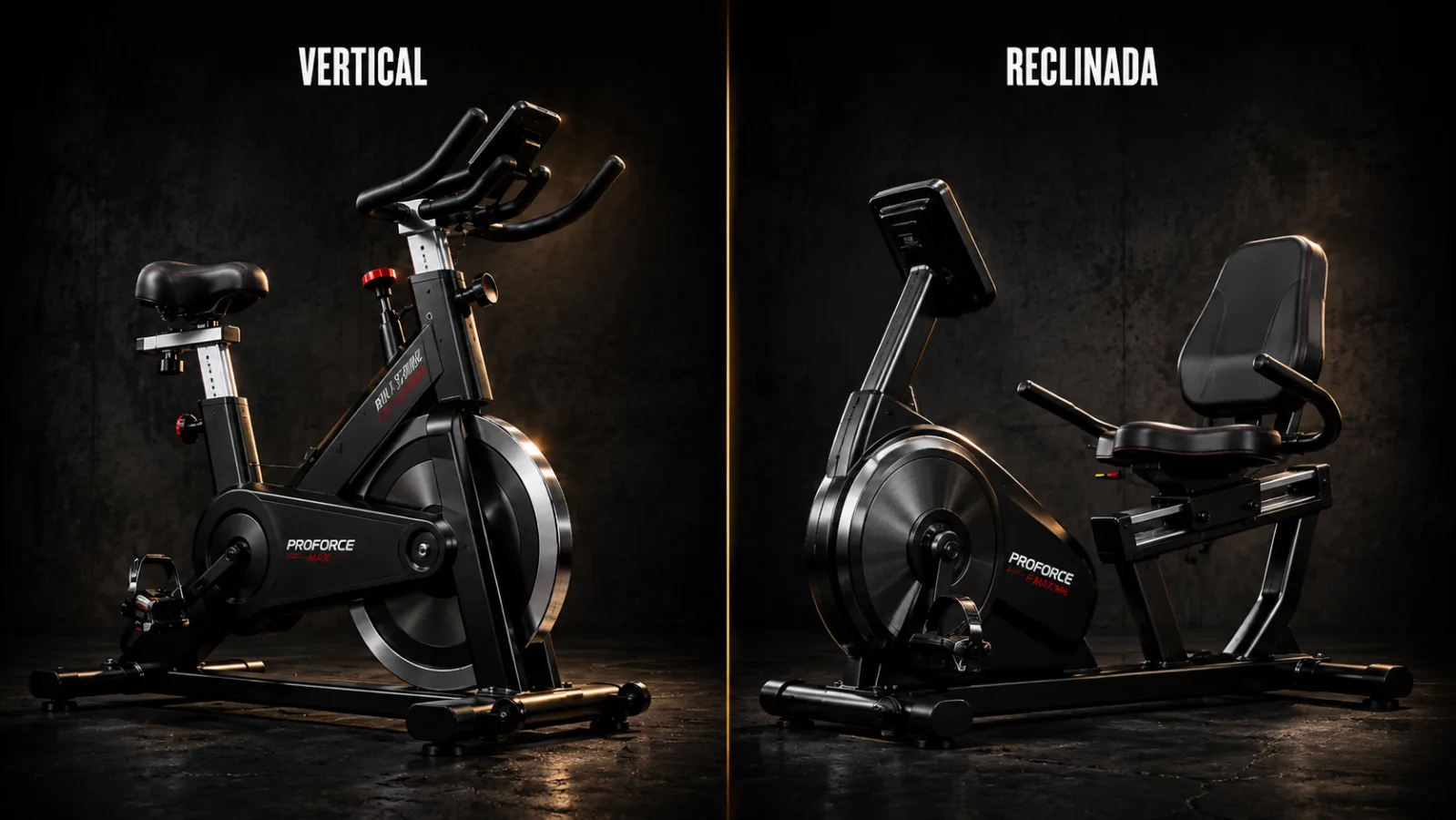 Comparativa bicicleta estática vertical vs reclinada