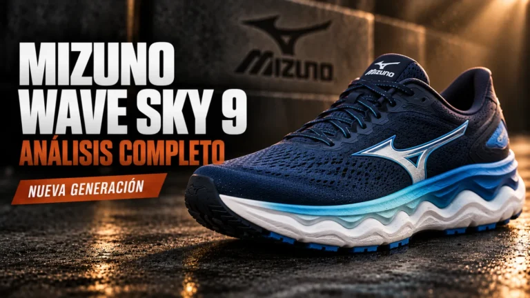 Mizuno Wave Sky 9 - zapatilla para correr con sobrepeso, análisis completo en Grandotes.es